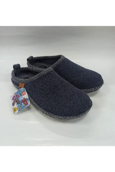 GEZER 12952 Men's Gray Soft Noiseless Sole (Soft Foam) Felt House Slippers