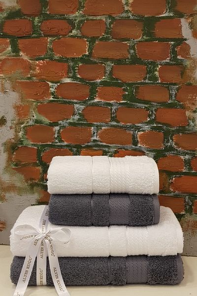 Özdilek Anthracite White Trendy Best Set Bath Set