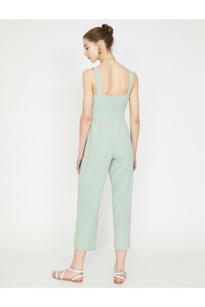 Koton Grüner handgemachter Overall für Damen