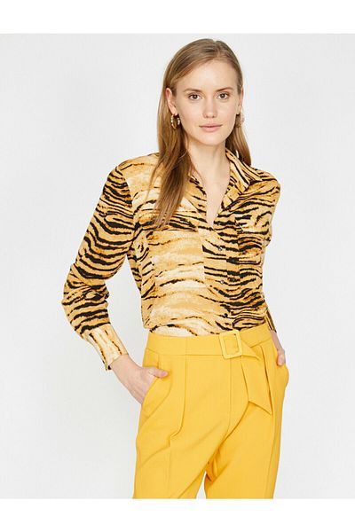 Koton Design de cămașă cu model zebră