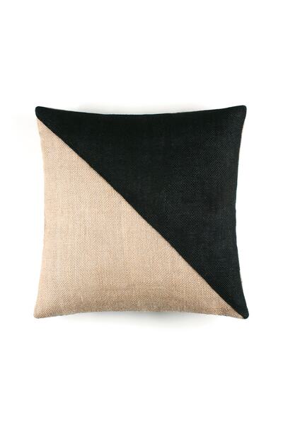 Bc Home Jüt Kırlent Kılıfı - Natürel/siyah