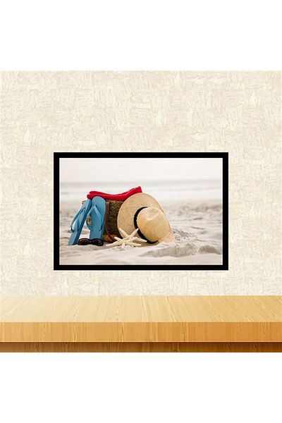 TAKIFİX Ρετρό Ξύλινο Πίνακα 20-30 cm με Σχέδιο Ταξιδιού Tkfx6002