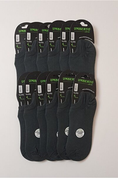 Umberto 12'li Erkek Bambu Görünmez Sneakers Çorap