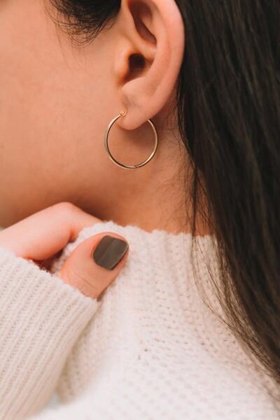 Talas Kuyumculuk 14 Ayar Altın Halka Küpe 2 Cm