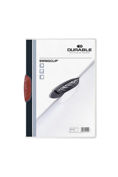 Durable 30 Pages Red Transparent File