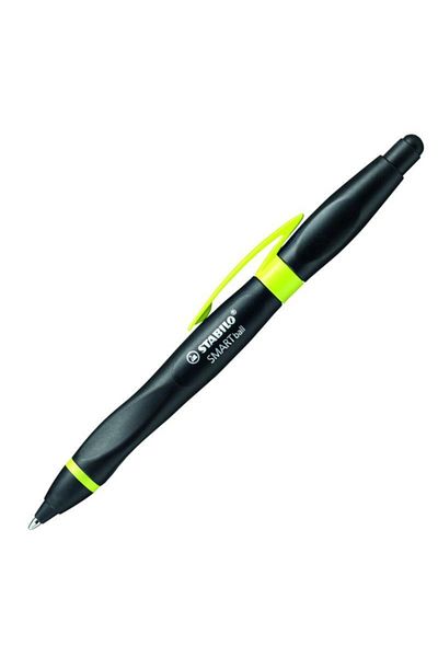 Stabilo Ergonomic Smartball Pen - Black/Kiwi, Ballpoint, Right Hand, 1852/3-41