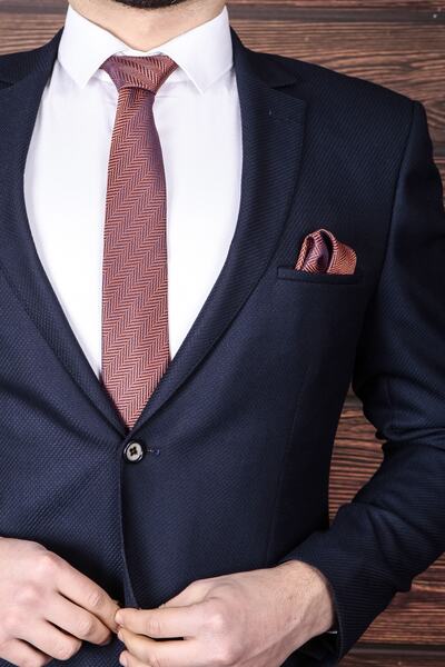 BZN ربطة عنق منديل للرجال