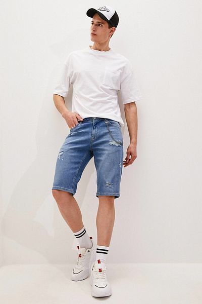 LC Waikiki Мъжки леки дънкови къси панталони Rodeo LCW