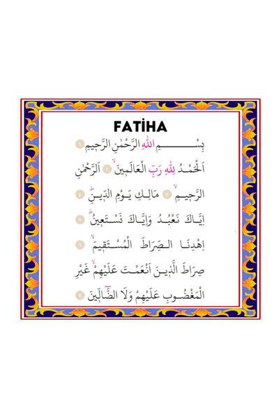 Vera Buzdolabı Magneti Fatiha Suresi