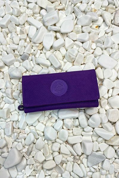 MEET POLO Women's Purple Fabric Wallet