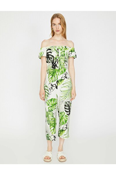Koton Damen-Jumpsuit mit Blumenmuster