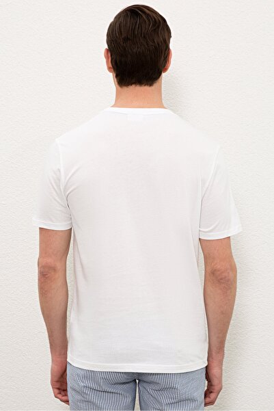 U.S. Polo Assn. Ανδρικό λευκό μπλουζάκι