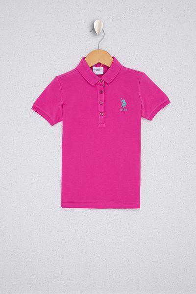 U.S. Polo Assn. Ροζ κοριτσίστικο μπλουζάκι