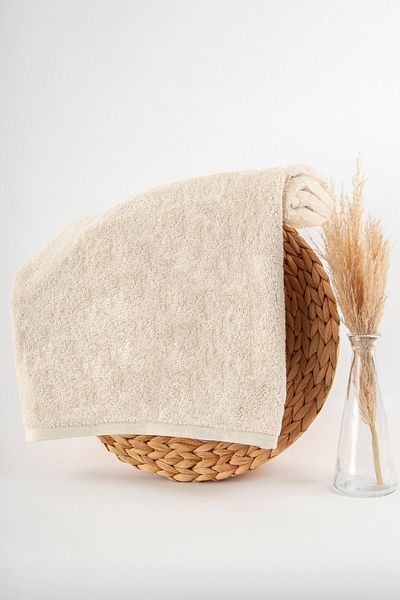 Nazik Home منشفة وجه من الخيزران 500 جرام مقاس 50 × 90 لون بيج