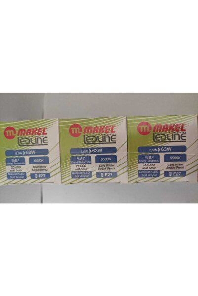 MAKEL Ledline Dekoratif Led Soft Tasarruflu Ampül 8,5 W 5'li Paket