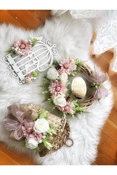 Pusula Hijyen مجموعة ثلاثية لتزيين باب صلاة العين الشريرة مع شماعة مفاتيح وحا...