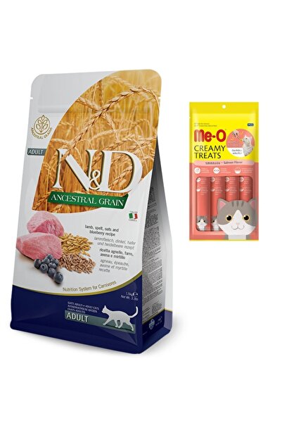 N&D Düşük Tahıllı Kuzulu Yaban Mersinli Yetişkin Kedi Maması 1,5 kg+me-o Somo...