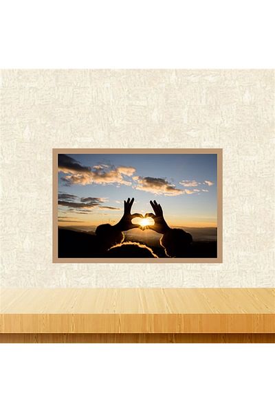 TAKIFİX Love at Sunset 20-30 cm Ρετρό Ξύλινο Πίνακα Tkfx5919