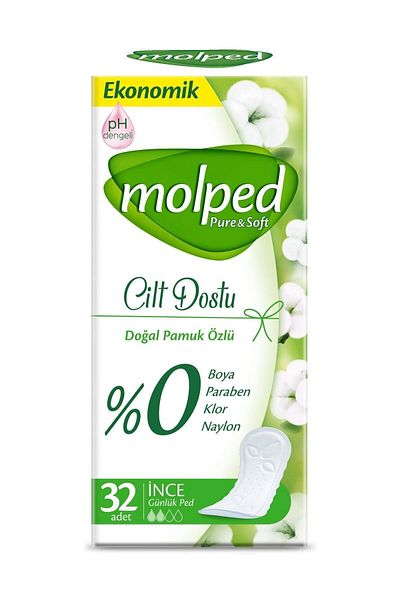 Molped 32 Pieces Pure&soft Daily Pad