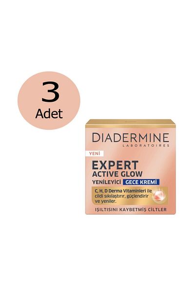 Diadermine Expert Glow Renewing Night Cream - 3 Pieces 50 Ml