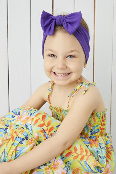 Babygiz Χειροποίητο μαλακό παπιγιόν με χτενισμένο φυσικό βαμβάκι Baby Kids Girls Series Bandana Elite