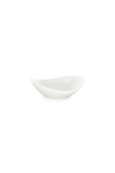 ultraform Porcelain Oval Wavy Bowl Std 9x5cm