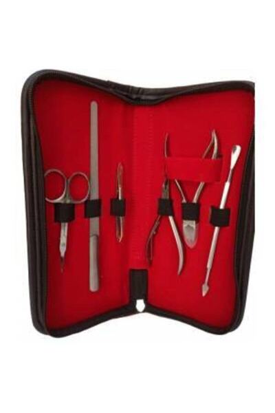 Solingen Tam Profesyonel Manikür Seti Bileyli Siyah Çantalı