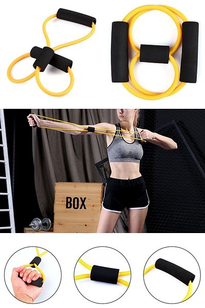 Buffer 2 Pack 8 Shape Resistance Band Yoga Plates And Bodybuilding Exercise Band