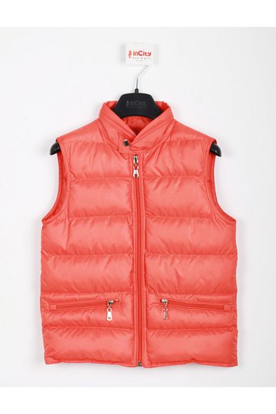 incity Boy's Orange Puffer Vest