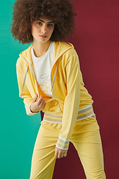 GİZZEY Set de hanorace cu glugă, pantaloni, tricou, imprimat, 3 piese