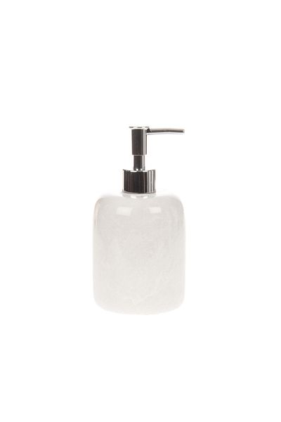 mar&more White Liquid Soap Dispenser - Silver Head
