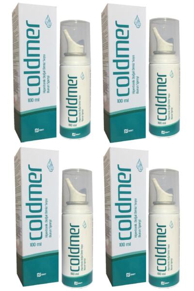 COLDMER Yetişkin - Çocuk Hipertonik Doğal Deniz Suyu Burun Spreyi-100 Ml-4 Adet
