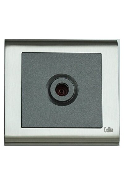 MAKEL Cellia TV Socket Smoked Cover Satin Frame