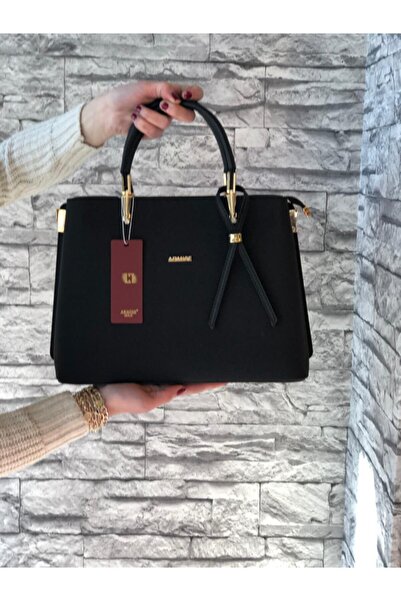 Armise gold Geantă de damă neagră cu model