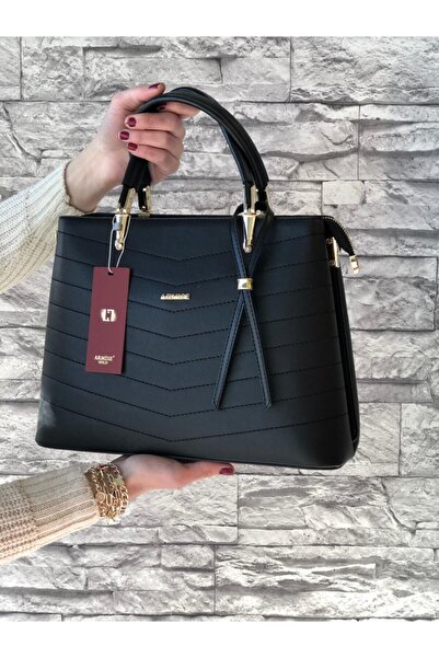 Armise gold Geantă de damă neagră cu model