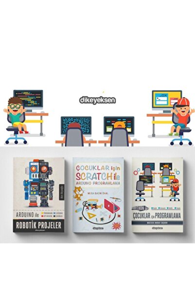 Genel Markalar Çocuklar Için Scratch Ve Kodlama Eğitim Seti - 3 Kitap Takım