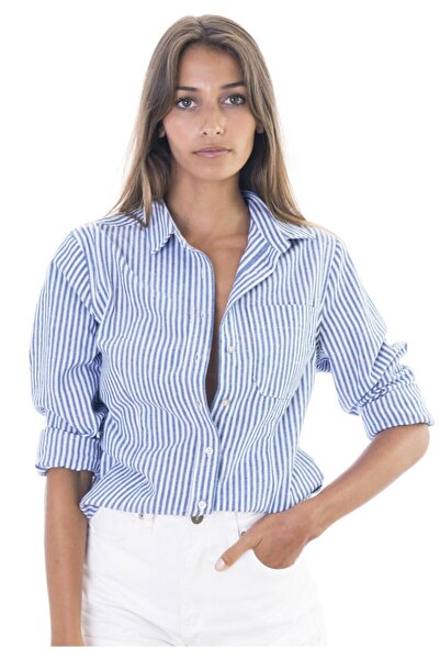 Piola Club Γυναικείο ριγέ πουκάμισο Relax Fit