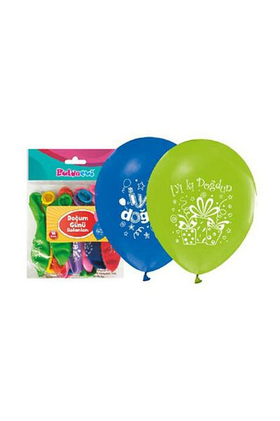 Bezelye Birthday Balloon 16 Pieces