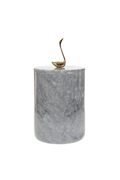 mar&more Gri Çöp Kovası - Gold Kuğu