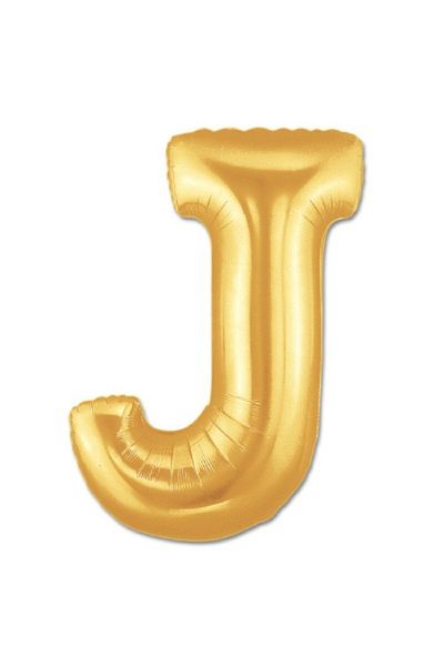 RPS بالون رقائق الحروف الذهبية 'j' (100 سم)