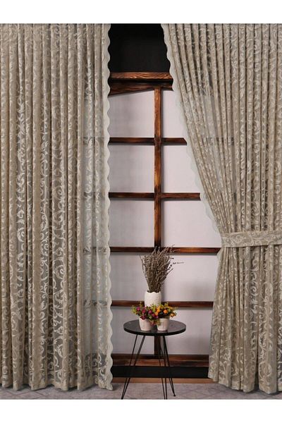 AT Altun Tekstil Quality Homes - French Knitted, Single Winged Tulle Background Curtain Qualitysalfn4