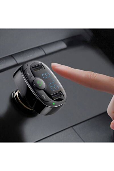 Baseus Orijinal Bluetooth Aktarım Mp3 Araç Kiti 2 Usb Çıkışlı Araç Şarjı, Araç Müzik Kiti Ve Şarjı