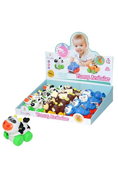 DZC KUZENLER AVM Jzd-011 Vinil Yumuşak Sevimli Arabalı Hayvancıklar