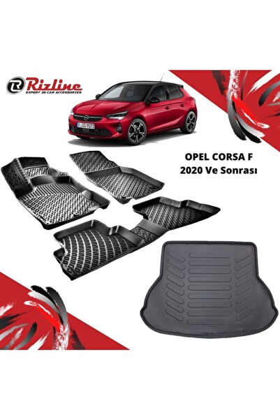 Rizline Opel Corsa F 2020 Ve Sonrası Paspas Ve Bağaj Havuzu Set