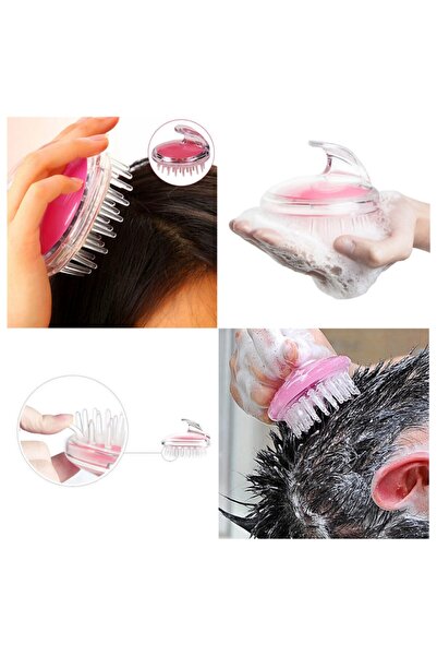 Trouvaille Soft Silicone Threaded Scalp Massage Shampoo Shower Brush, For Adu...