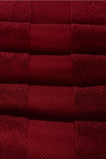 AİRYCOT Claret Red 50x90 Set of 4 Face Towels