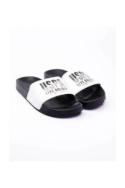 U.S. Polo Assn. Ανδρικές παντόφλες με λευκή στάμπα