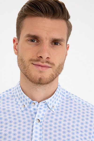 Pierre Cardin Ανοιχτό μπλε πουκάμισο Slim Fit