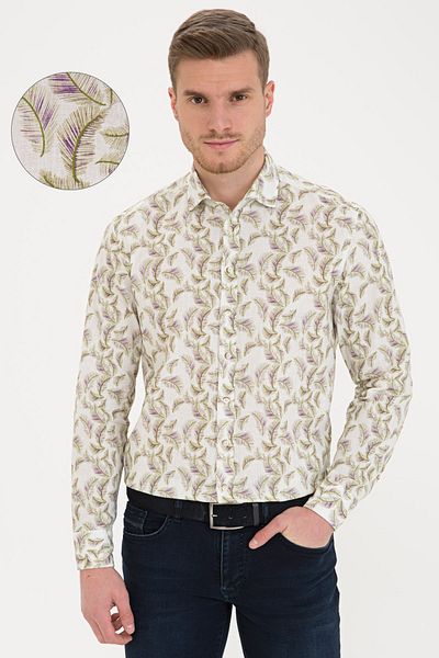Pierre Cardin Πράσινο πουκάμισο Comfort Fit