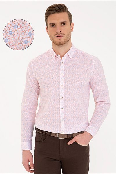 Pierre Cardin Cămașă portocalie slim fit